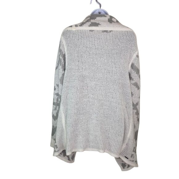 Prana Alberta Reversible Wool Blend Shawl Open Front Cardigan Sweater Size XL - Picture 4 of 8